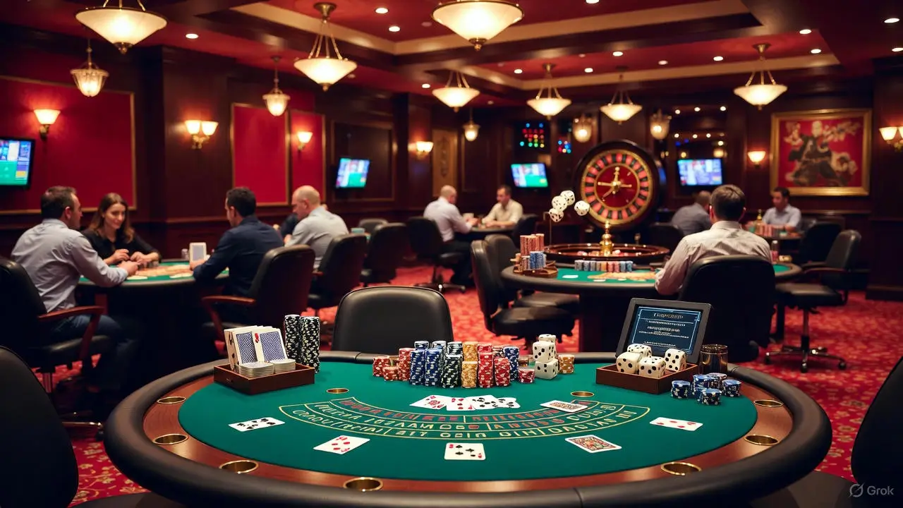 Blackjack asztal a Samsagolf Kaszinóban